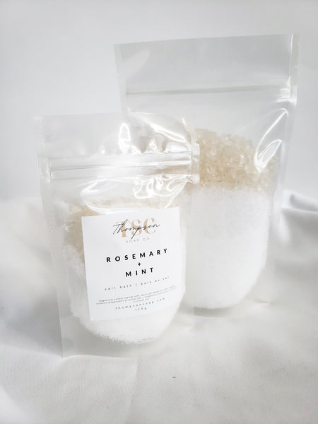 Rosemary + Mint Salt Bath