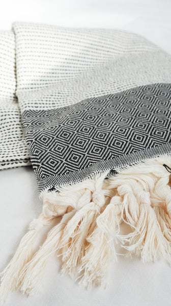 Diamond + Stripe Turkish Towel