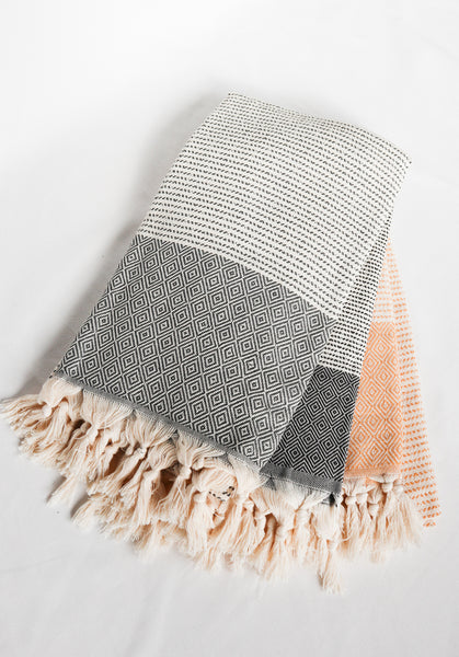 Diamond + Stripe Turkish Towel