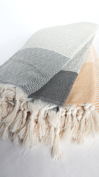 Diamond + Stripe Turkish Towel