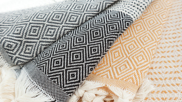 Diamond + Stripe Turkish Towel
